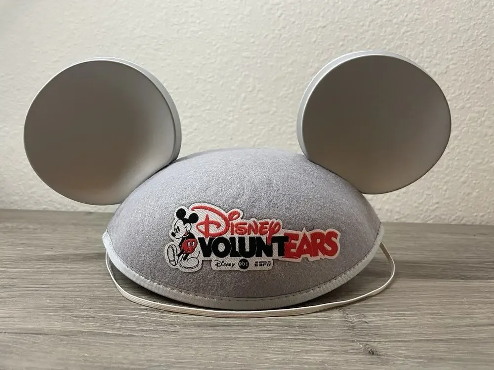 Disney VoluntEARS Mickey Mouse Ears Hat Gray Silver 25 Years of Giving Rare LE